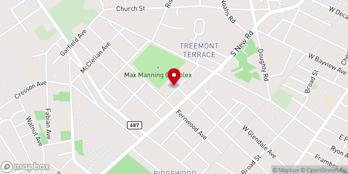Map showing location of St Paul AME Church