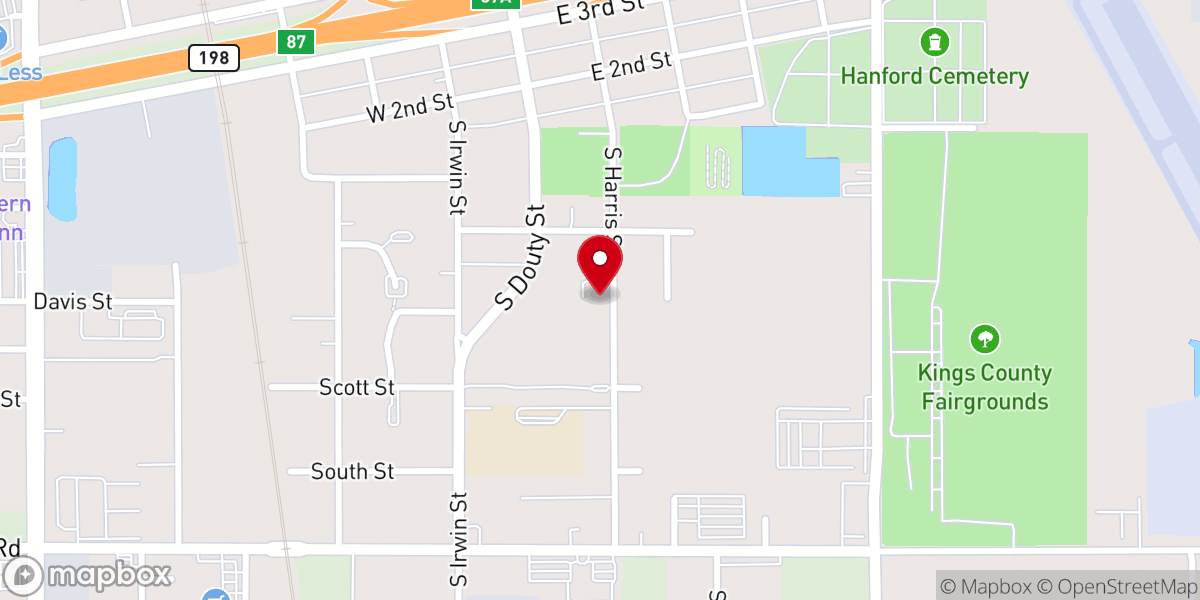 Map showing location of Latin American Assembly of God Church