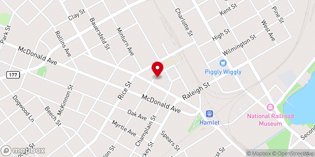 Map showing location of All Saints Episcopal Church