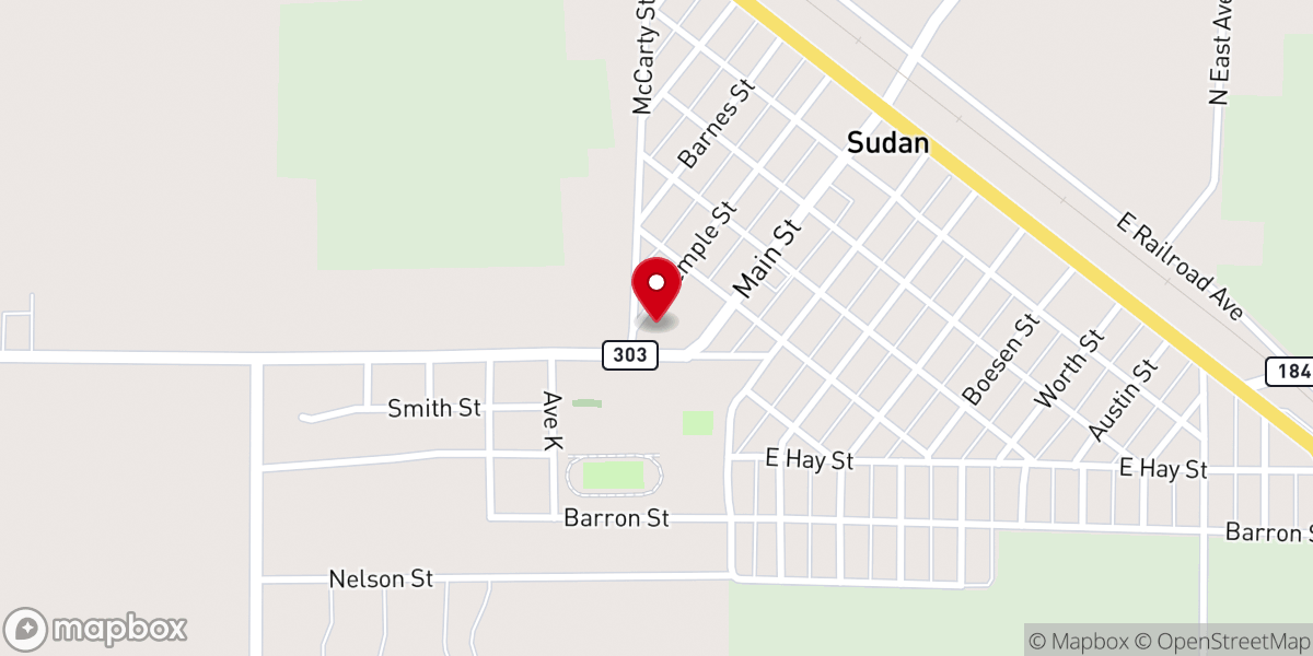 Map showing location of First Baptist Church
