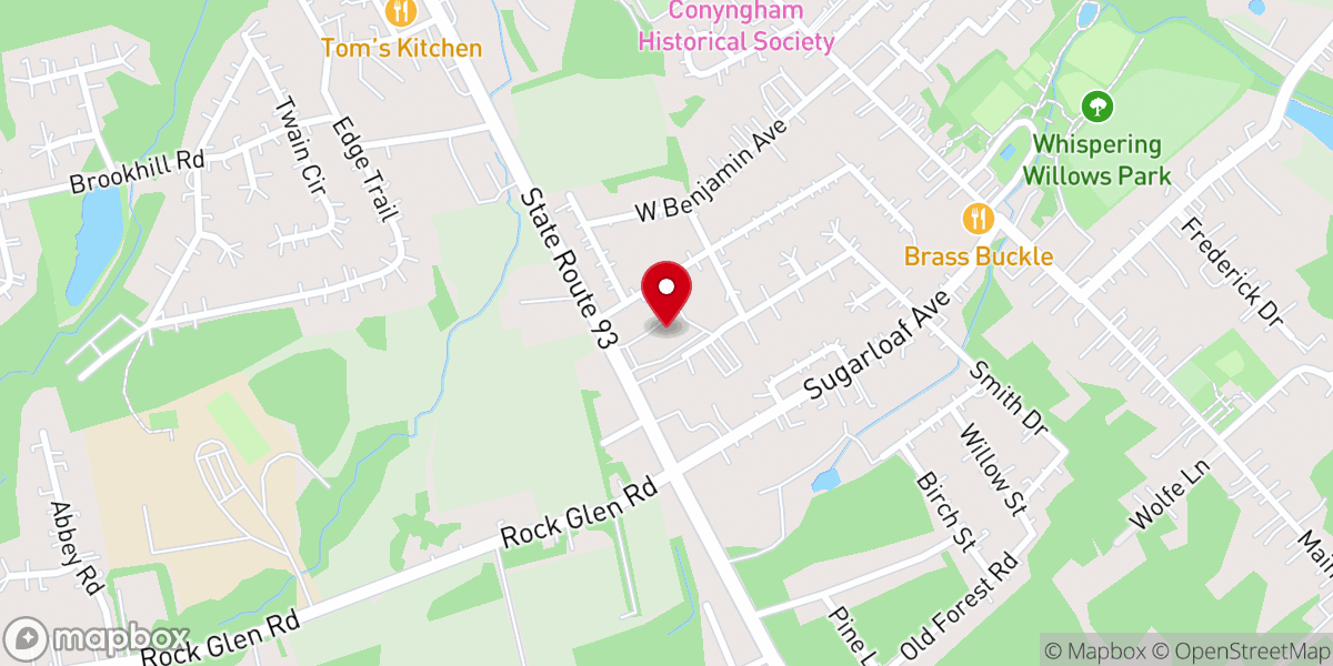 Map showing location of St. John Bosco Catholic Church