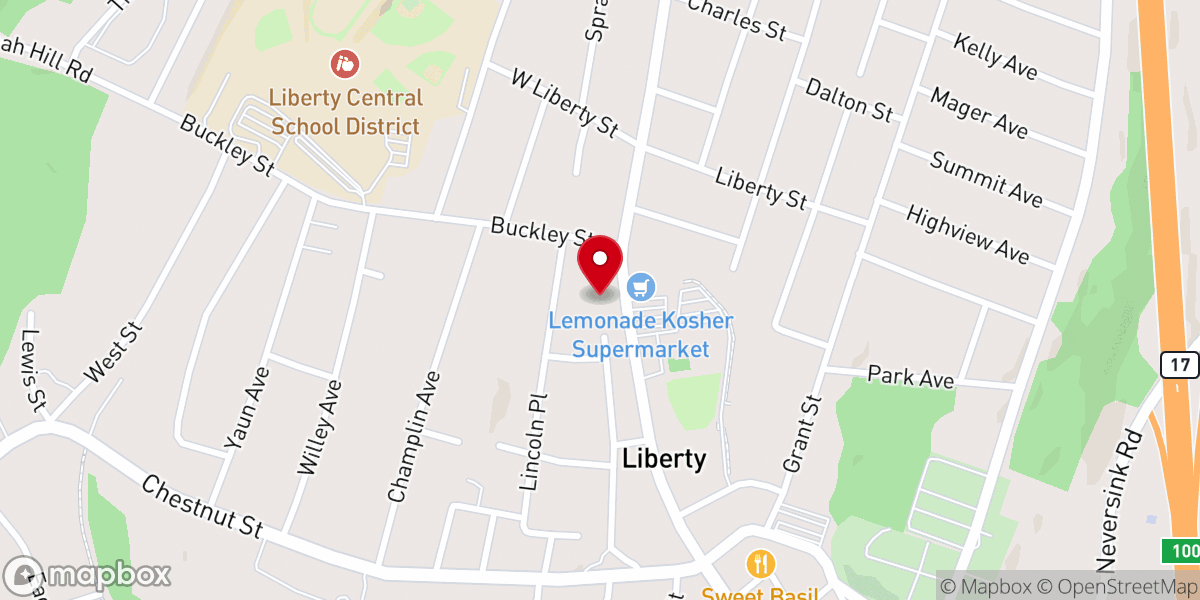 Map showing location of Saint Peter's Roman Catholic Church Food Pantry