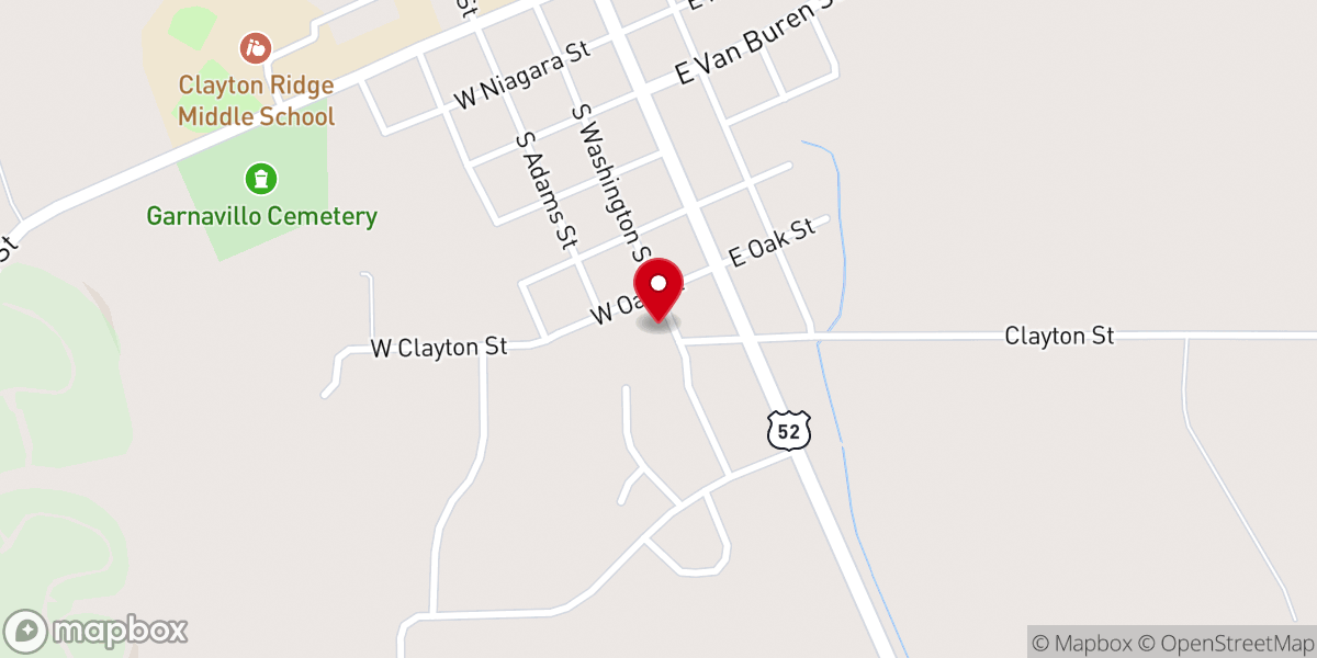 Map showing location of Garnavillo Gospel Hall