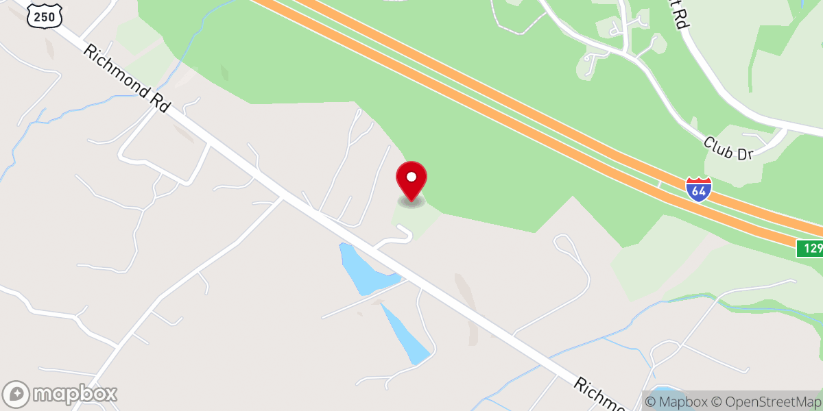 Map showing location of Colonial Baptist Church