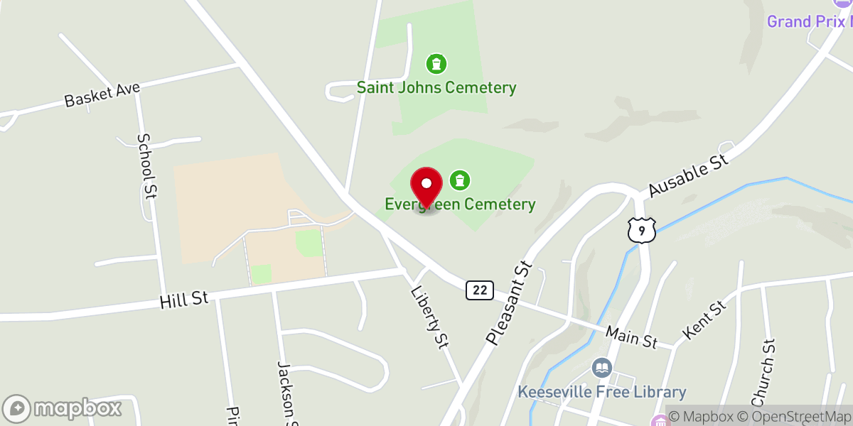 Map showing location of St John the Baptist Rectory