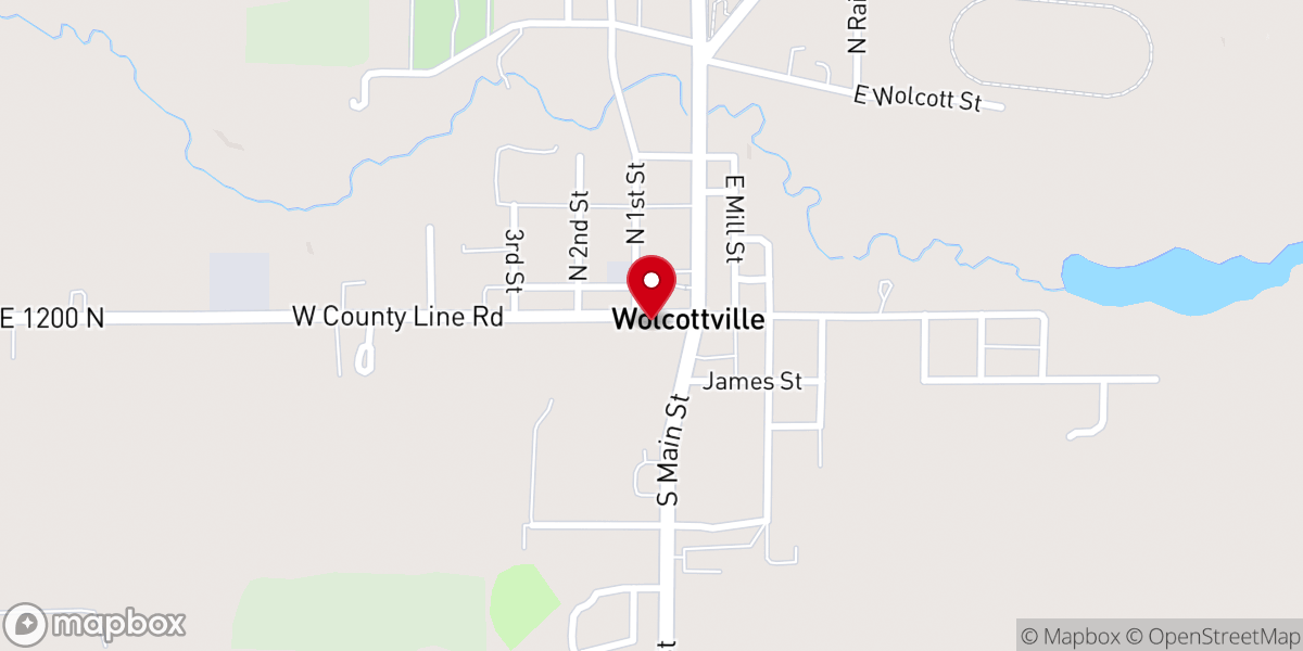 Map showing location of Wolcottville United Methodist Church
