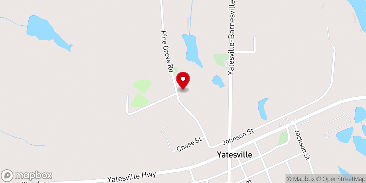 Map showing location of Pine Grove Baptist Church