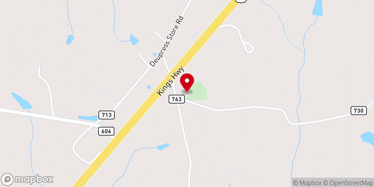 Map showing location of Shiloh Baptist Church