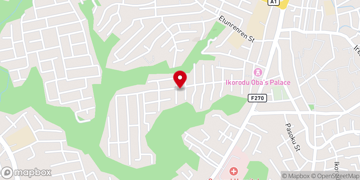 Map showing location of Apostolic Church
