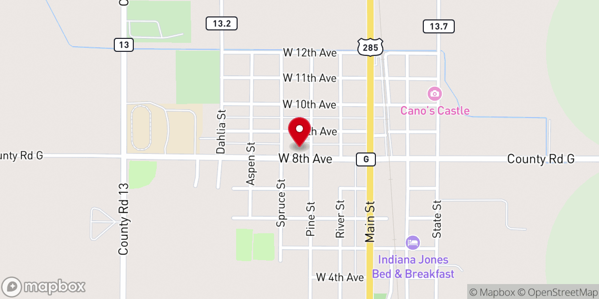 Map showing location of Our Lady of Guadalupe Religious Ed