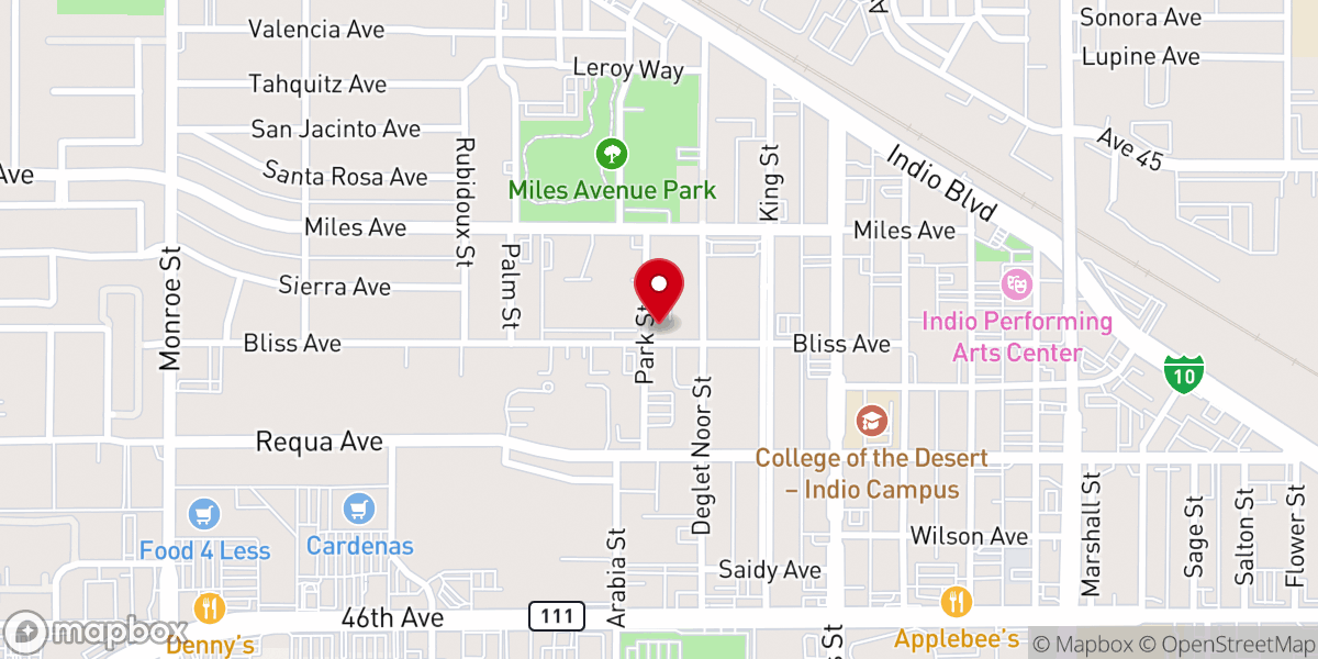 Map showing location of Our Lady of Perpetual Help