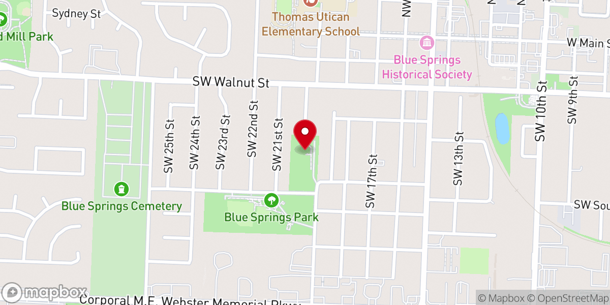 Map showing location of All Saints Lutheran Church