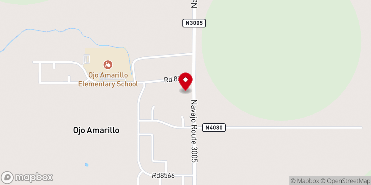 Map showing location of Ojo Amarillo First United Methodist Church