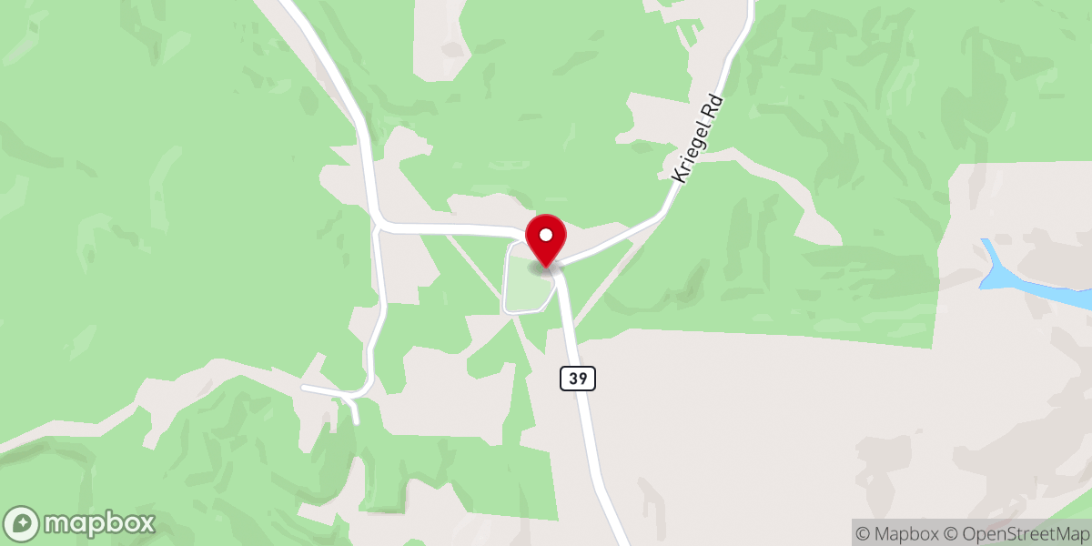 Map showing location of Mount Carmel Christian Church