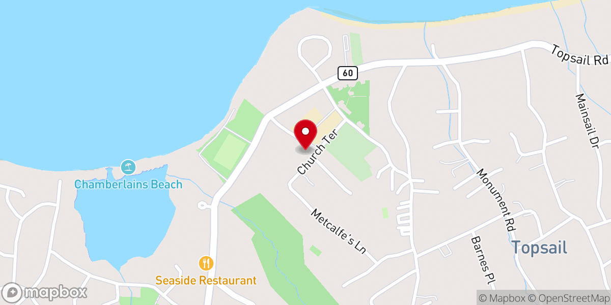 Map showing location of Saint John the Evangelist Parish