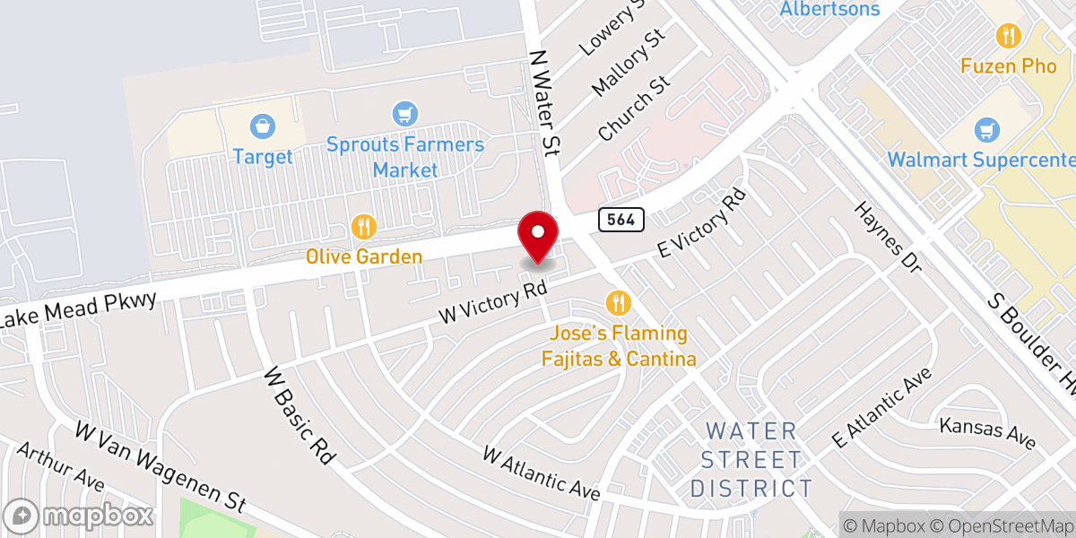 Map showing location of Victory Road Church of Christ