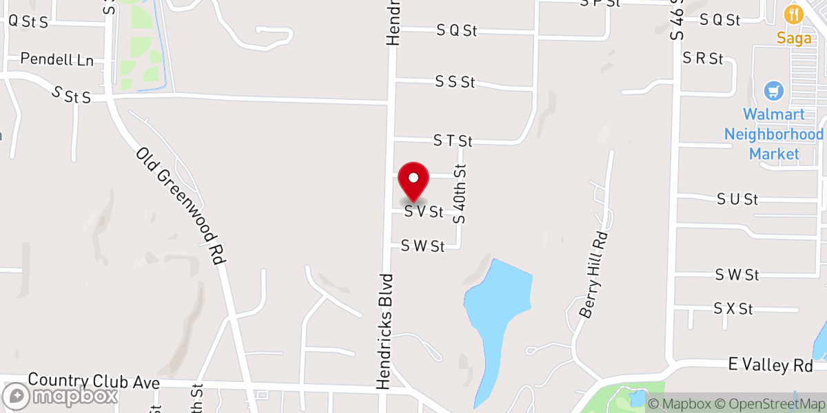 Map showing location of Fort Smith Bible Fellowship Church