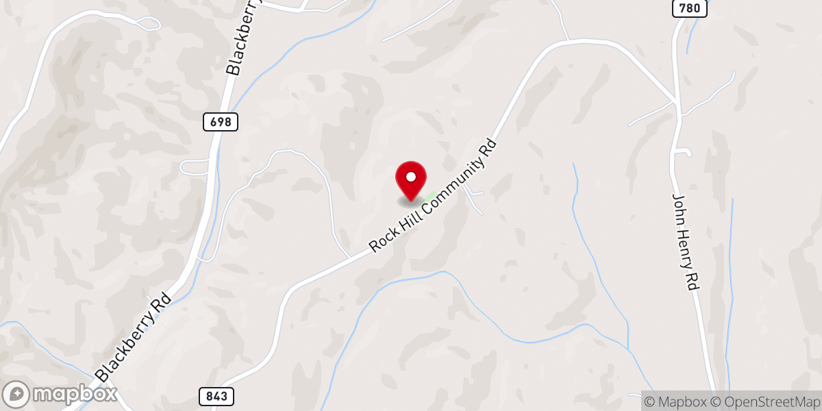 Map showing location of Rock Hill Missionary Baptist