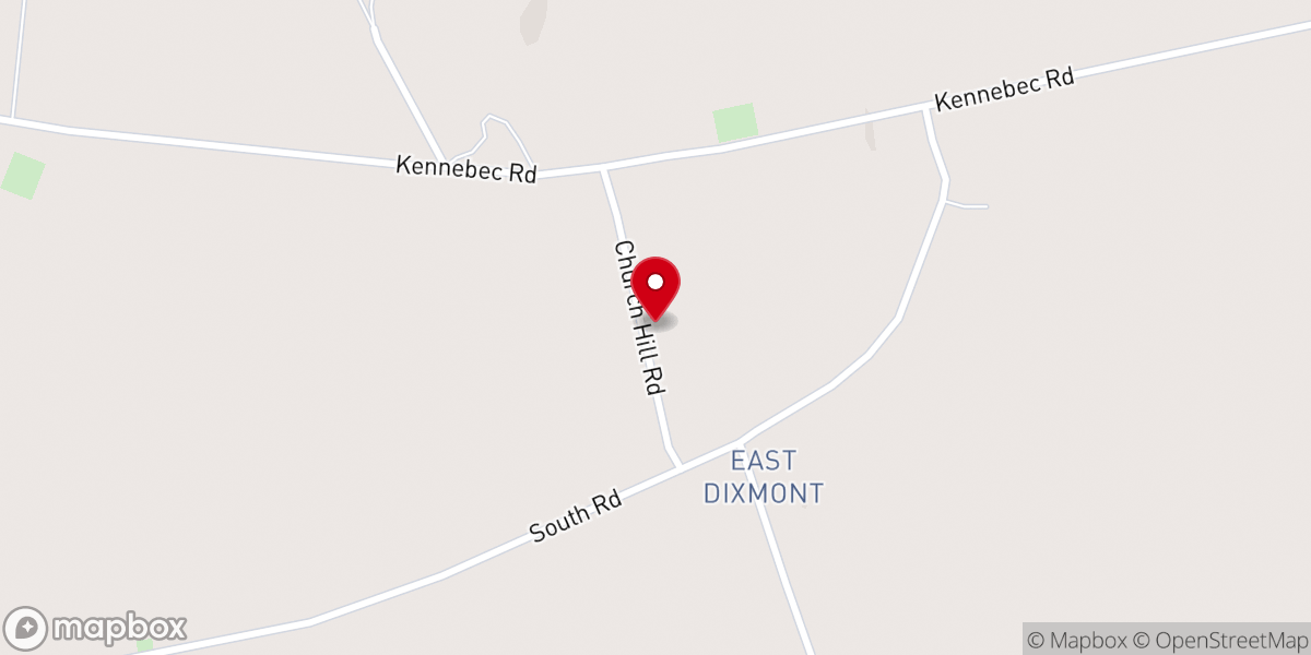Map showing location of East Dixmont Community Church
