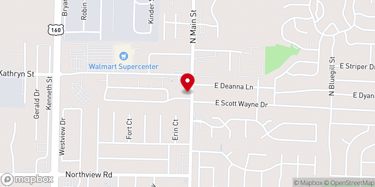 Map showing location of Nixa General Baptist