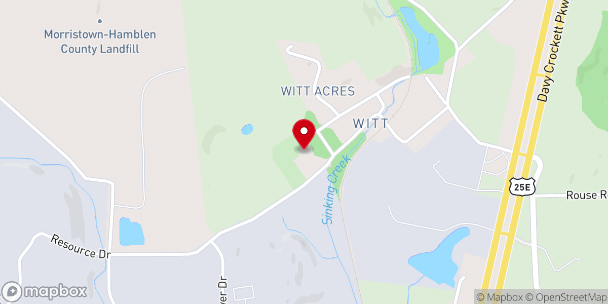 Map showing location of Witt Baptist Church