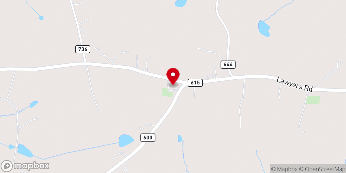 Map showing location of Providence Baptist Church
