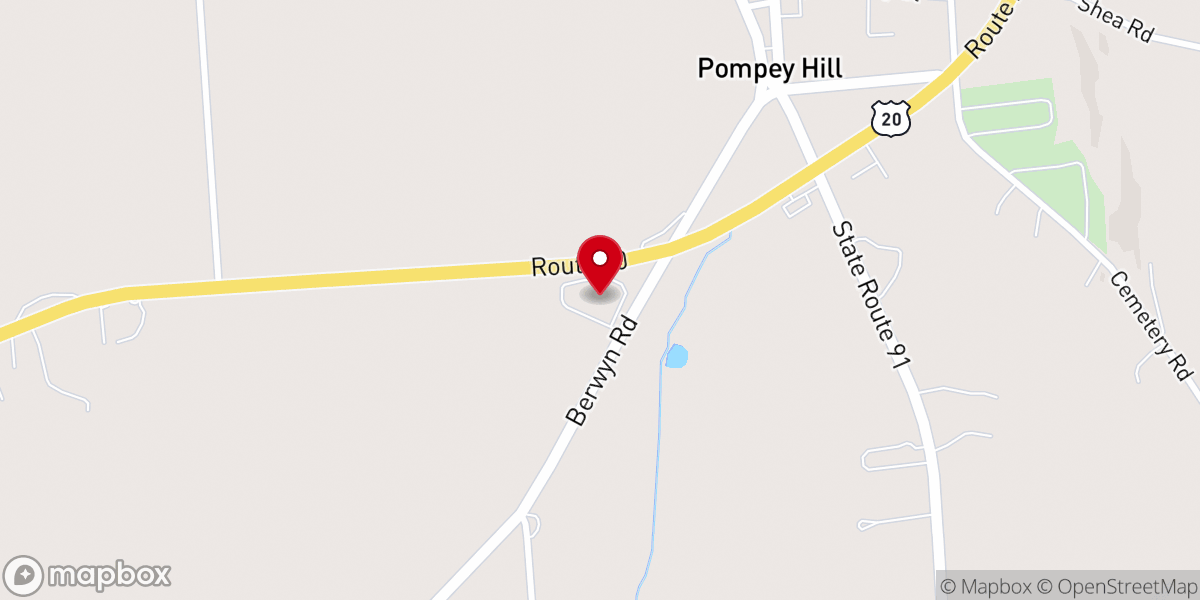 Map showing location of Pompey Community Church