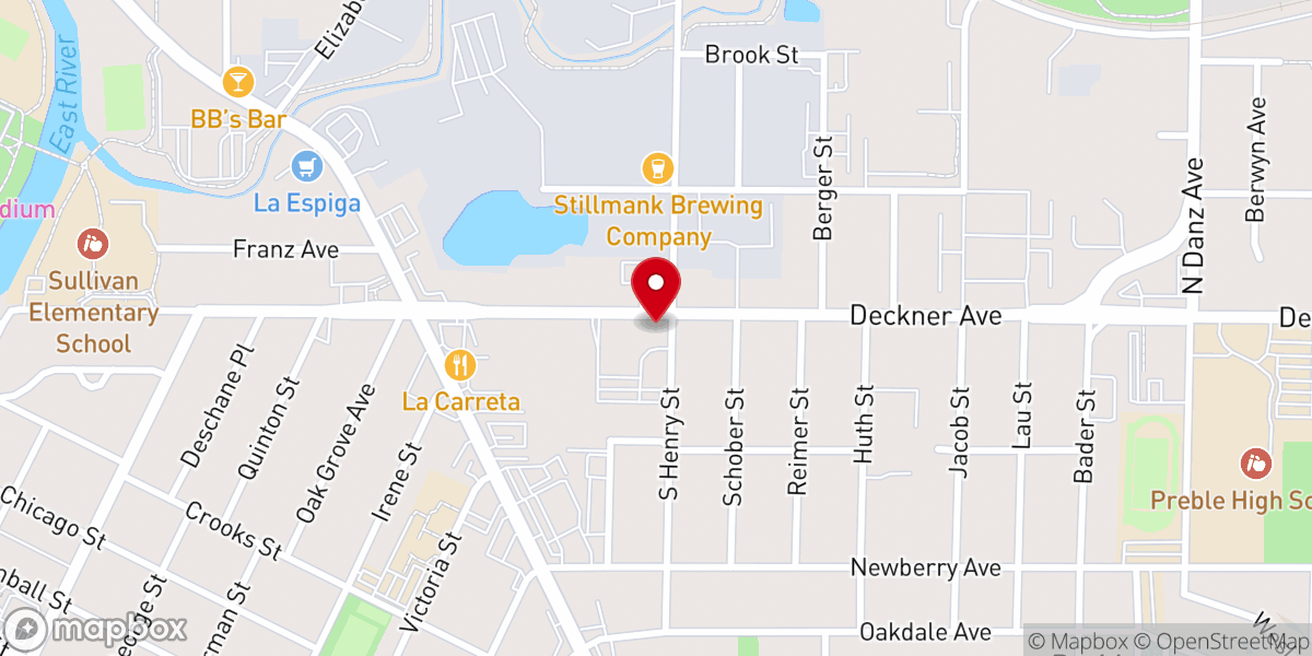 Map showing location of Our Saviour Lutheran Church