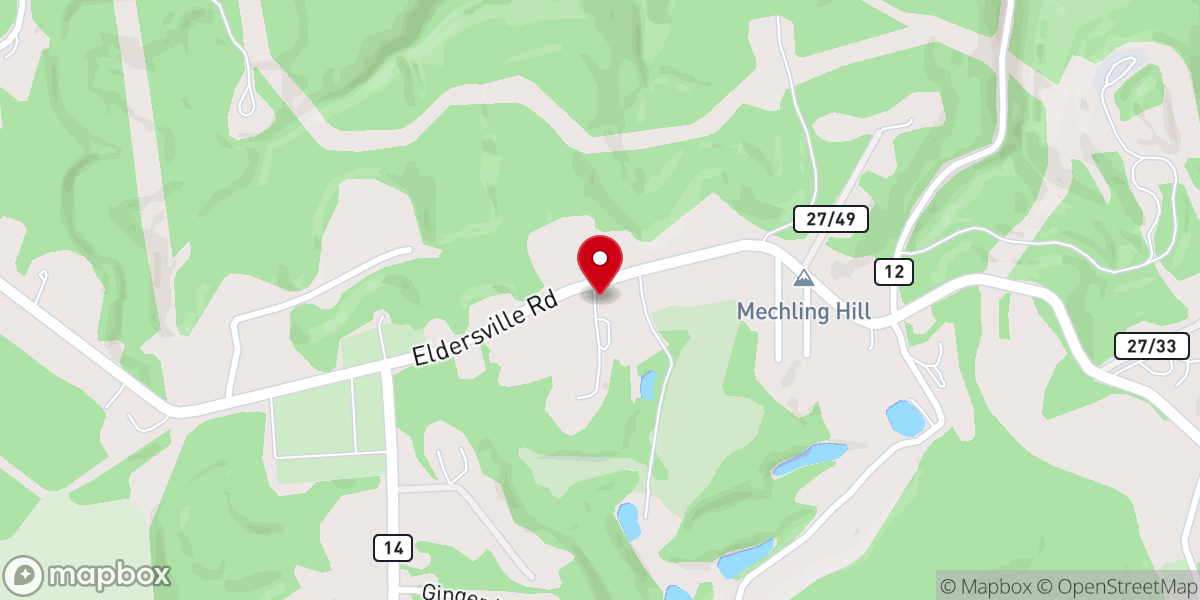 Map showing location of Open Door Baptist Church