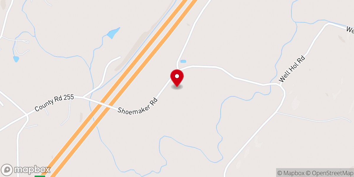 Map showing location of Marshall Hill Church