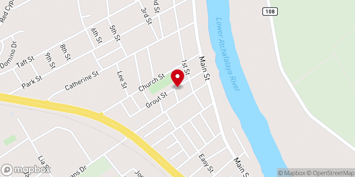 Map showing location of Good Hope Baptist Church