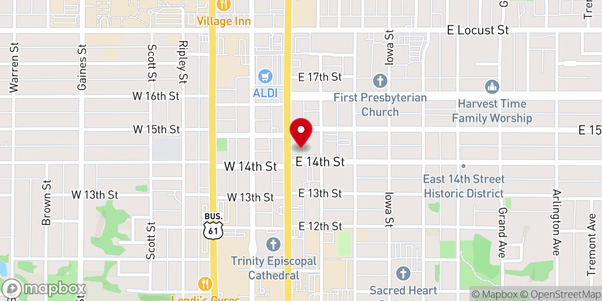 Map showing location of Center Love In Action