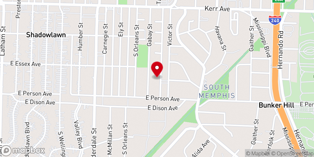 Map showing location of Greater New Liberty Church