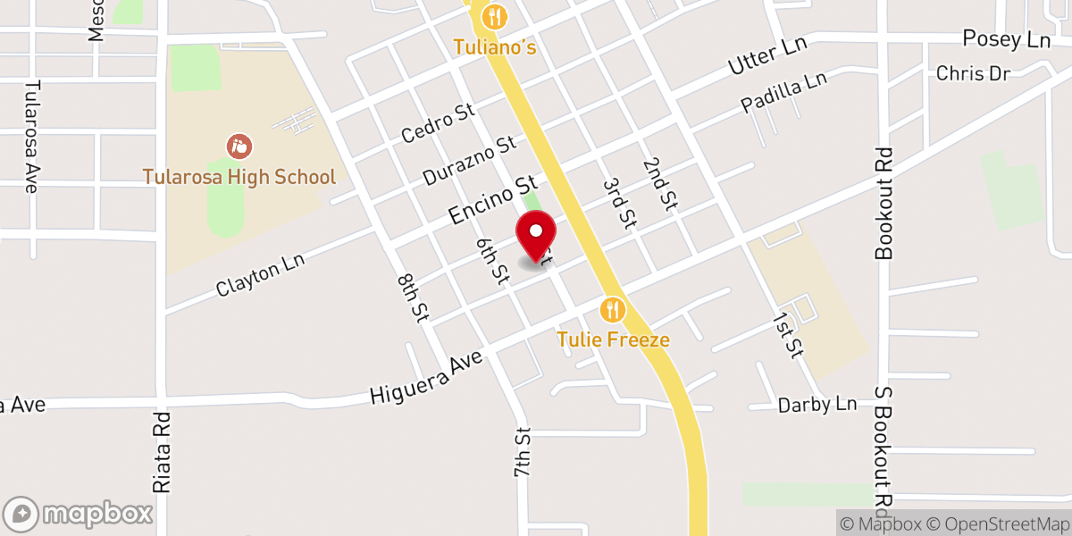 Map showing location of First Baptist Church-Tularosa