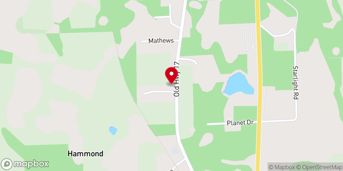 Map showing location of New Elizabeth Missionary Baptist Church