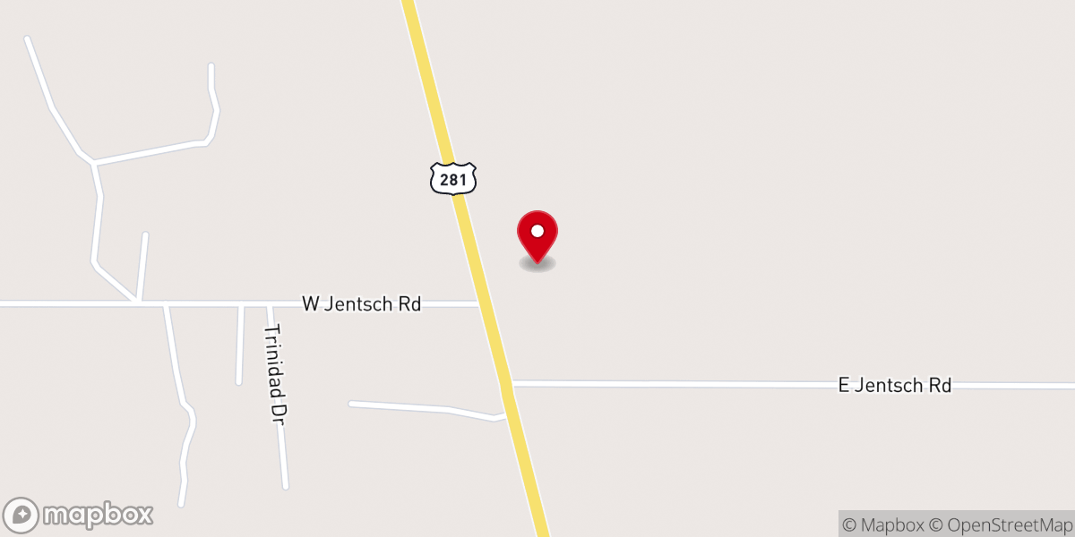 Map showing location of Texoma Cowboy Church