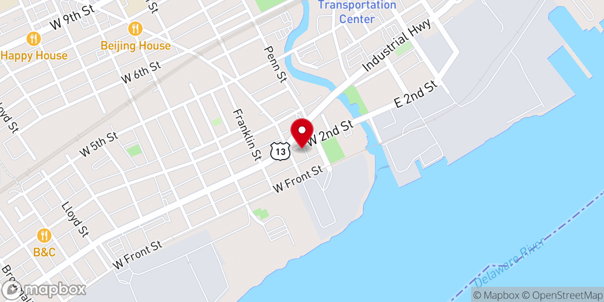 Map showing location of Iglesia Canaan Pentecostal