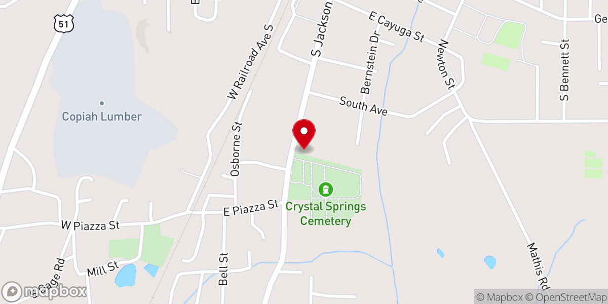 Map showing location of Good Hope MB Church