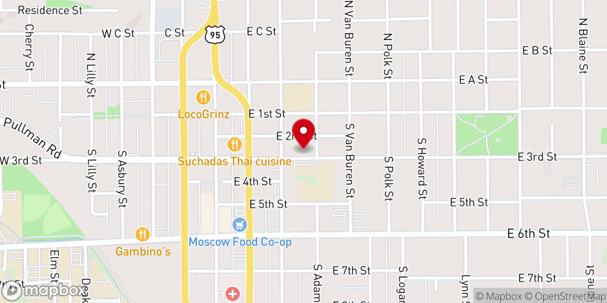 Map showing location of First United Methodist Church