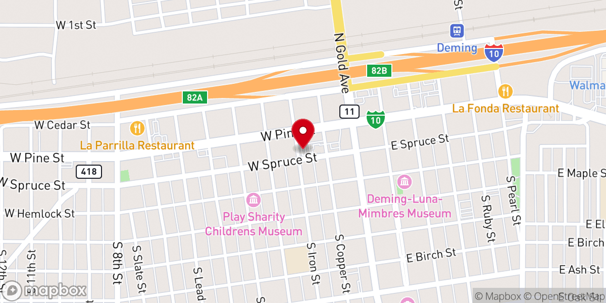Map showing location of The Baptist Tabernacle