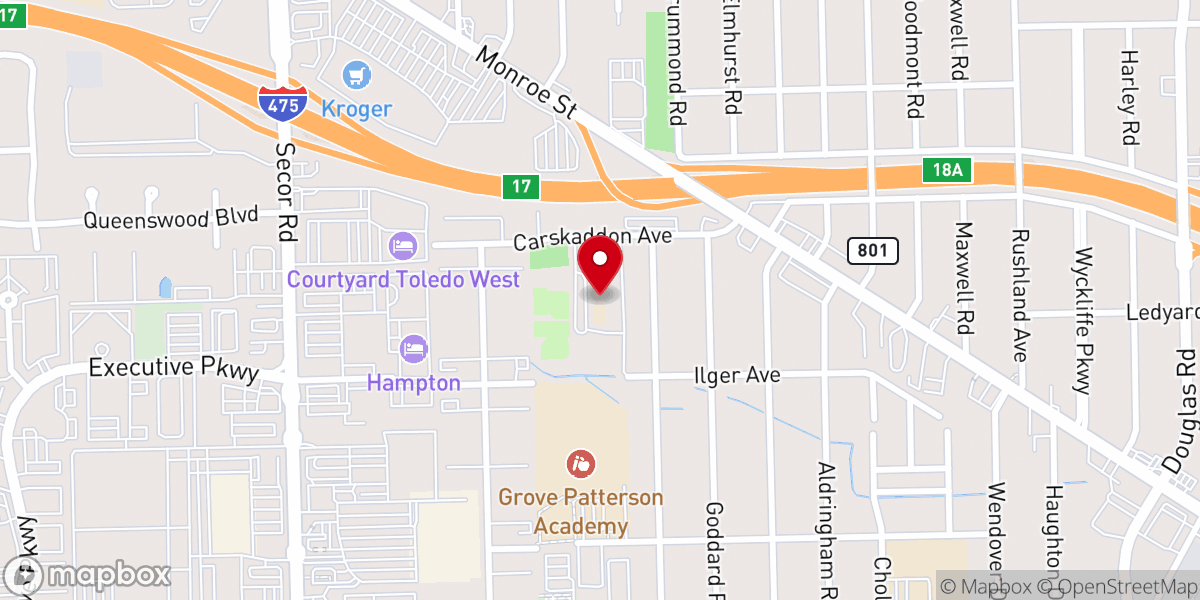 Map showing location of St Pius X Catholic Church