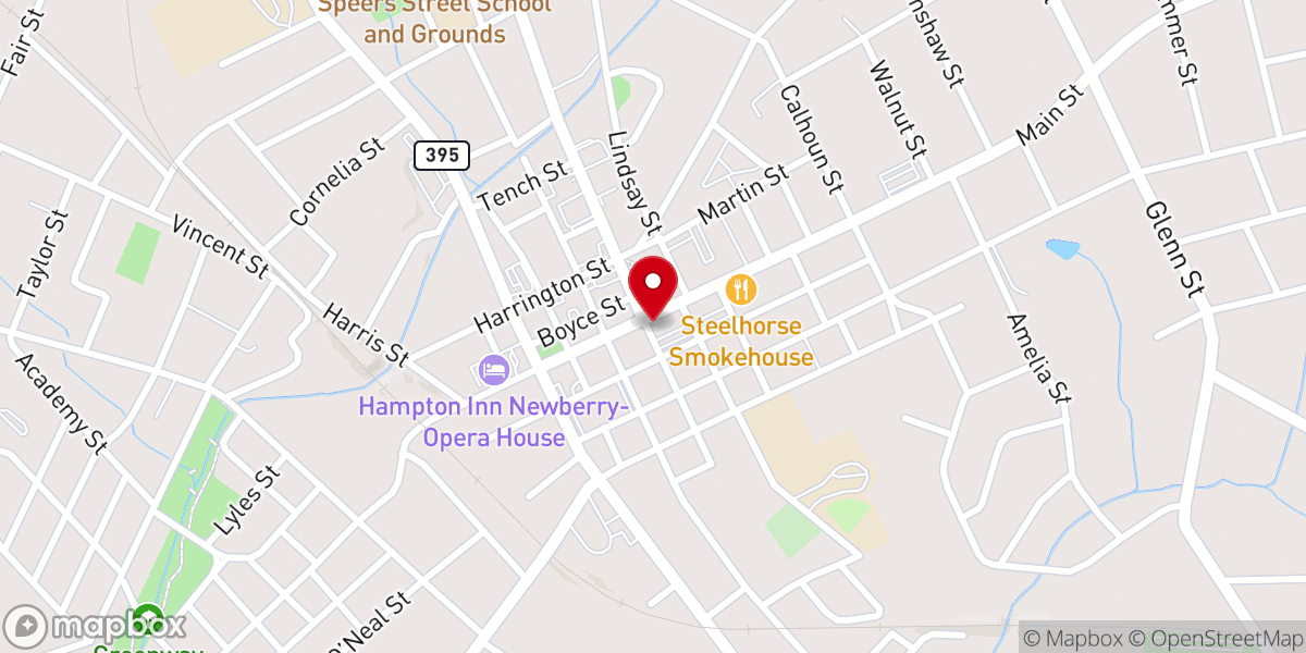 Map showing location of Welch Zion Baptist Church