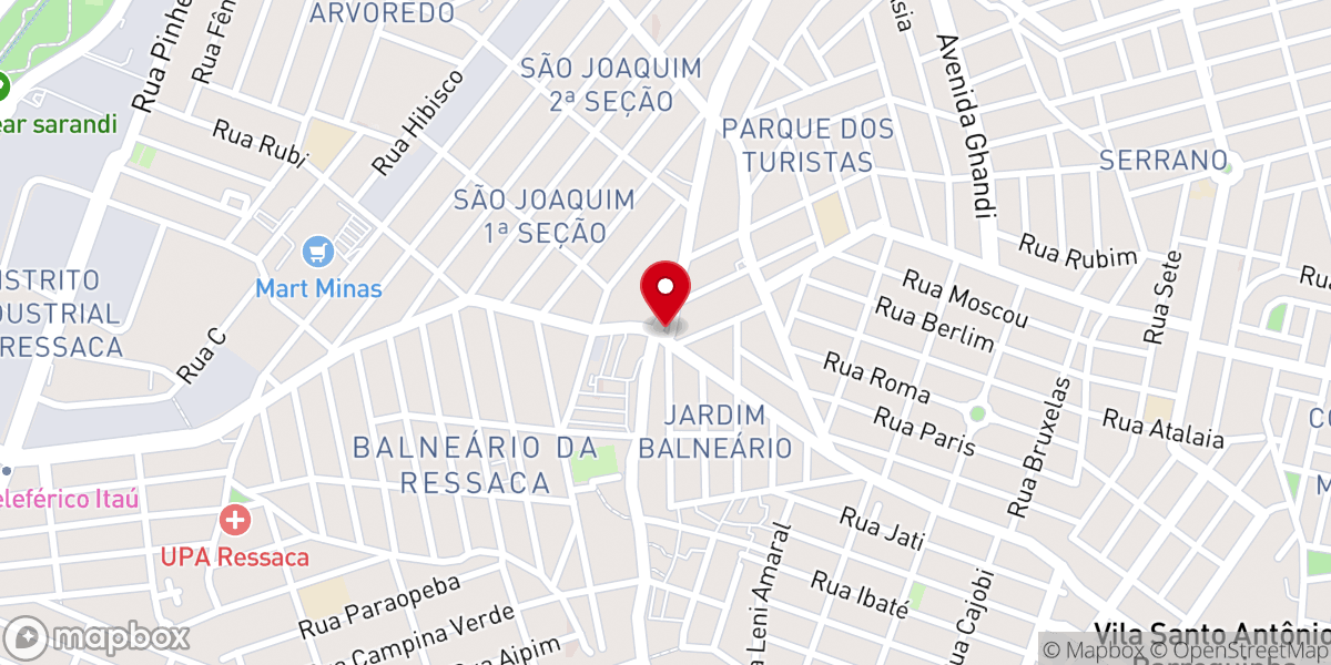 Map showing location of Igreja Unida De Ressaca
