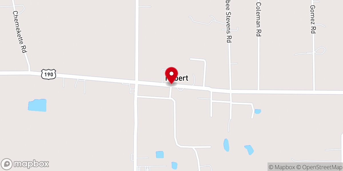 Map showing location of Robert