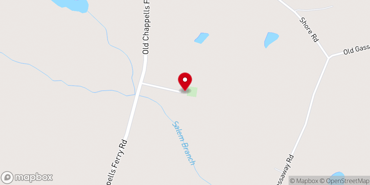 Map showing location of Salem Church
