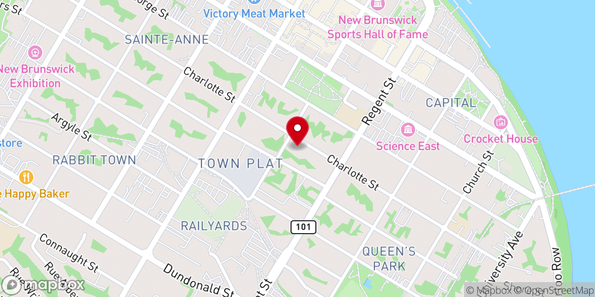 Map showing location of Saint Andrew's Presbyterian Church