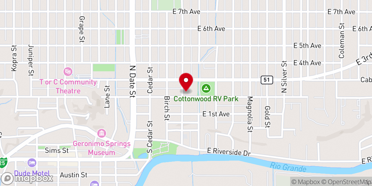 Map showing location of Seventh-Day Adventist Church