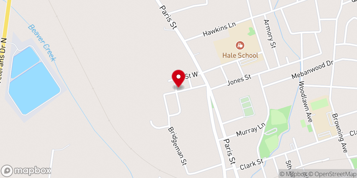 Map showing location of Beasley Street Church-Christ