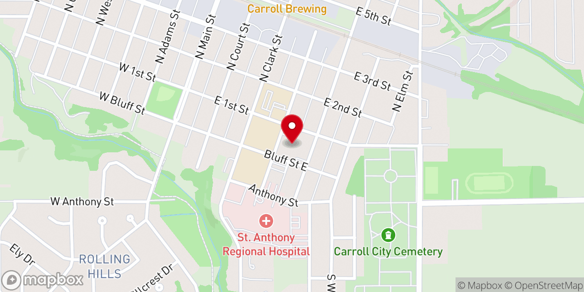 Map showing location of Holy Spirit Catholic Church