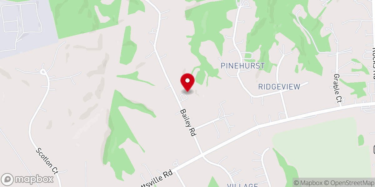 Map showing location of Forest Ridge Baptist Church